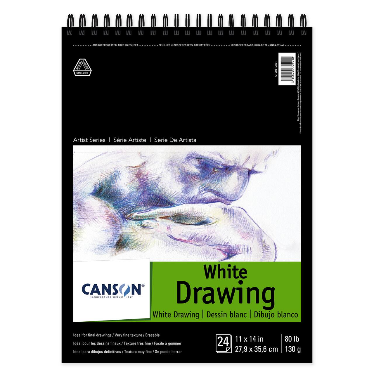 Canson® 1557® Artist Series Pure White Drawing Pad